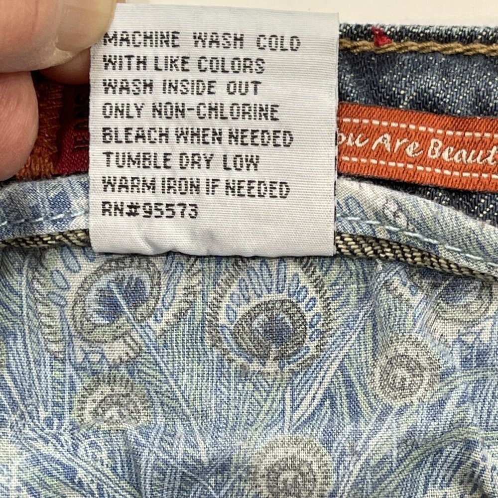 MUDD Distressed Denim Mini‎ Skirt Juniors Size 5 Medium Wash Raw Hem y2k 2000s - Picture 8 of 13
